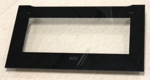 ELECTROLUX / AEG FRONT GLASS,BLACK,AEG,594X332M