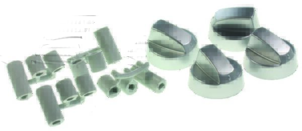 ALTERNATIVE suitable for UNIVERSAL MULTIFIT REPLACEMENT CONTROL KNOB SET COMPATIBLE FOR OVEN, GAS, ELECTRIC, COOKER, HOB X4, SILVER.