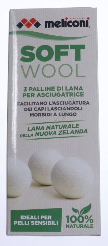 SOFT WOOL DRYER BALLS MADE FROM 100% NEW ZEALAND WOOL (MULESING-FREE), 3 PIECES