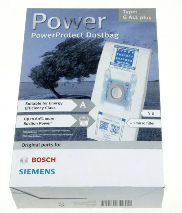 BOSCH/SIEMENS BOSCH/SIEMENS TYPE G ALL PLUS DUST BAGS X 5 + 1 MICROFILTER