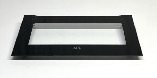 ELECTROLUX / AEG FRONT GLASS,BLACK,AEG,595.5X33