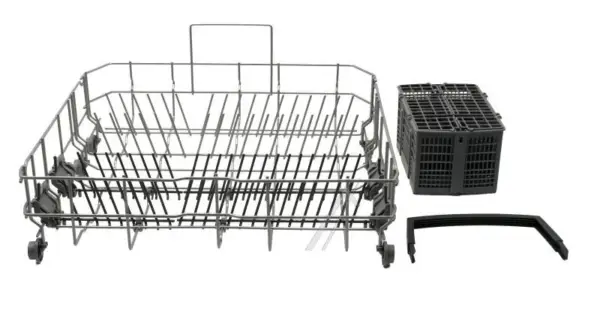 BOSCH/SIEMENS BOSCH/SIEMENS 20006942 LOWER CROCKERY BASKET SILVER, 4 FLIP TINES, CUTLERY BASKET (11057829) FOR SINGLE PARTS SEE SN636X03IE/41 (PAGE 6 EXPLODE