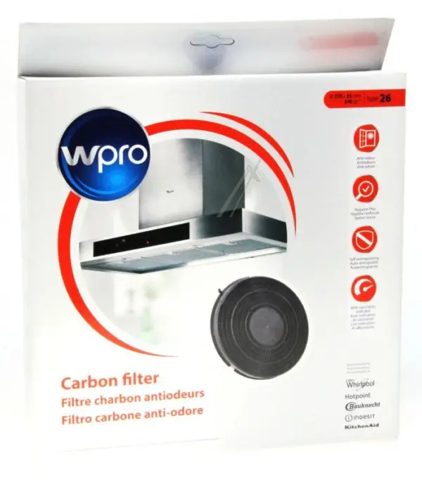 WHIRLPOOL/INDESIT 484000008789 CHARCOAL FILTER.- TYPE 26