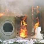 Appliance on fire