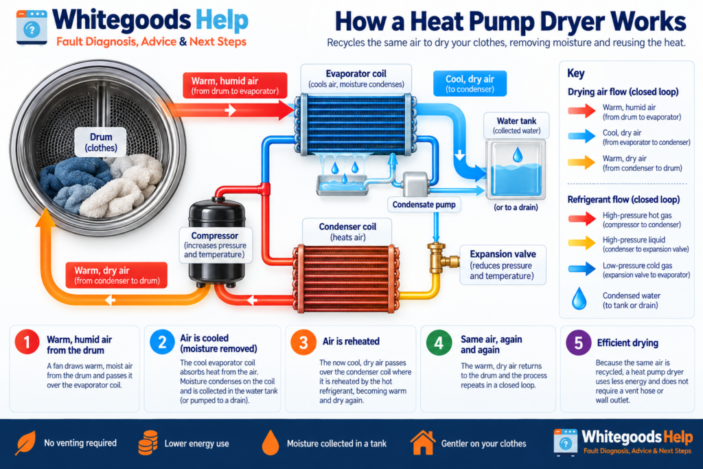 How does a Heat Pump dryer work